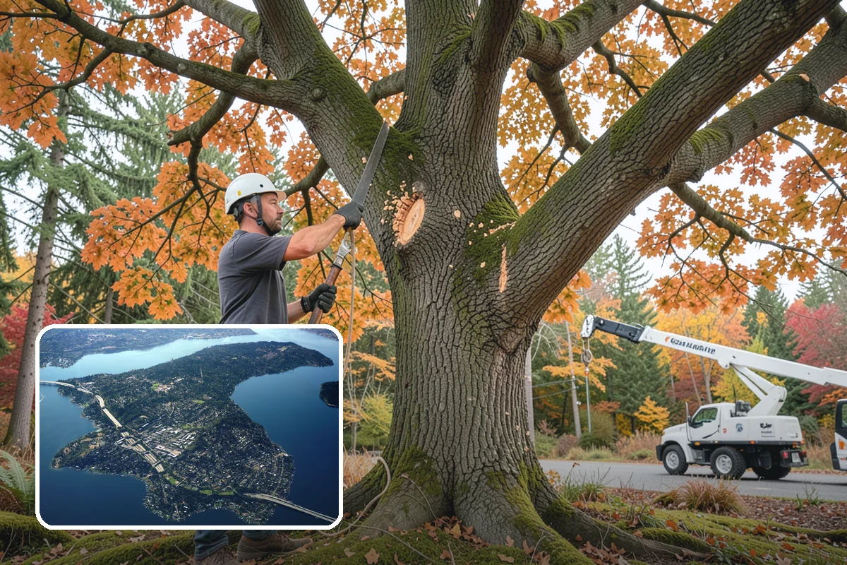 Municipal tree maintenance in Mercer Island, King County, WA - Keeps trees across a property safe and presentable