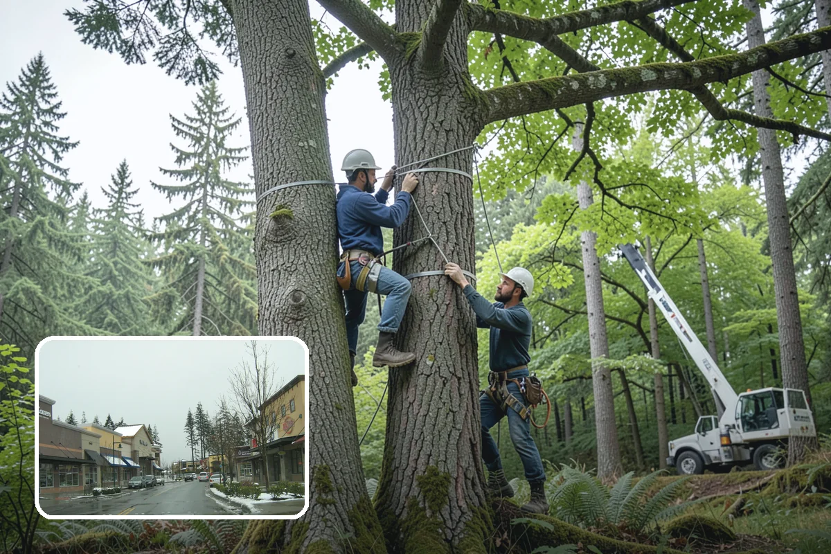 Municipal tree maintenance in Mill Creek, Snohomish County, WA - Keeps trees across a property safe and presentable