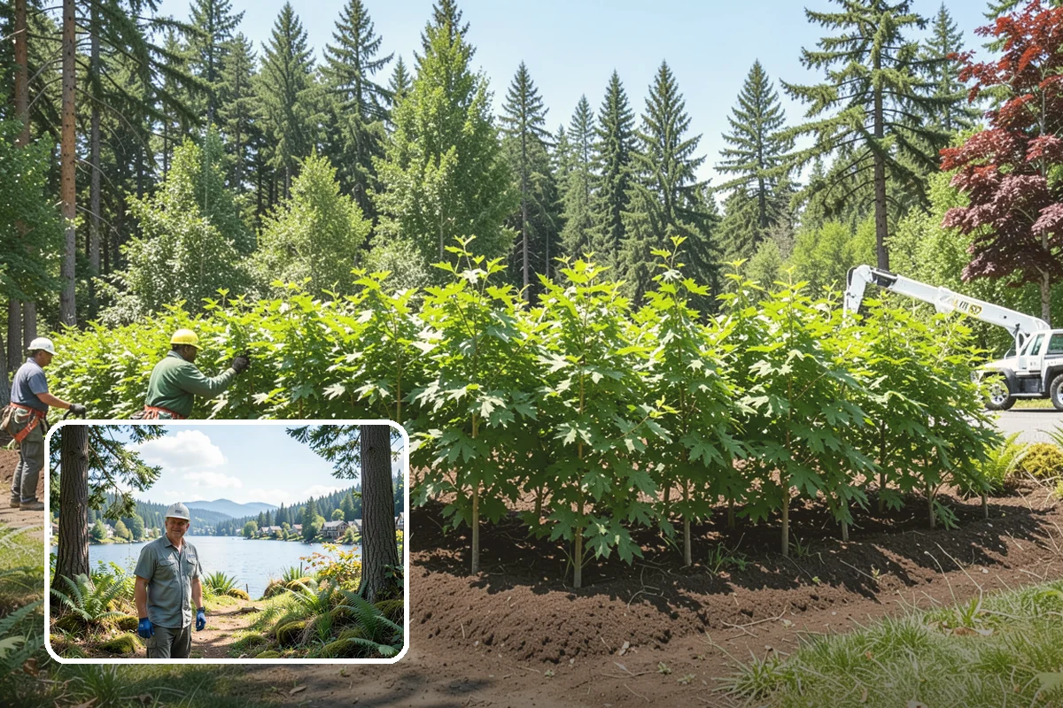 Municipal tree maintenance in Milton, King County, WA - Keeps trees across a property safe and presentable