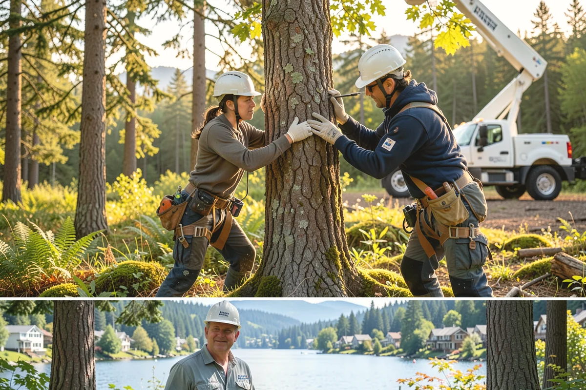 Municipal tree maintenance in Milton, King County, WA - Work follows a recurring schedule aligned with recognized arboricultural standards to manage trees throughout all seasons in...
