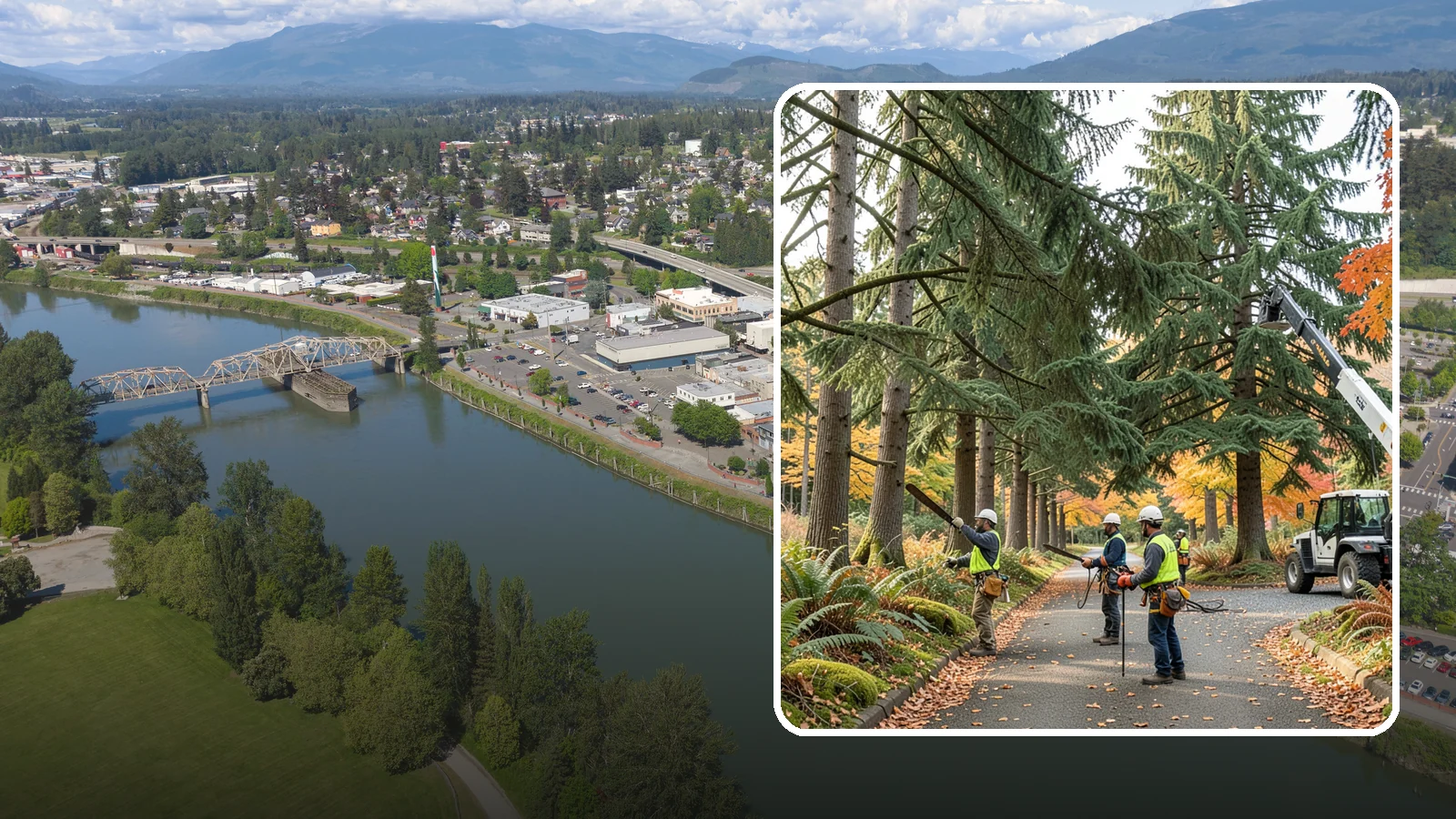 Municipal tree maintenance in Mount Vernon, Skagit County, WA - Tree maintenance for public and municipal spaces.