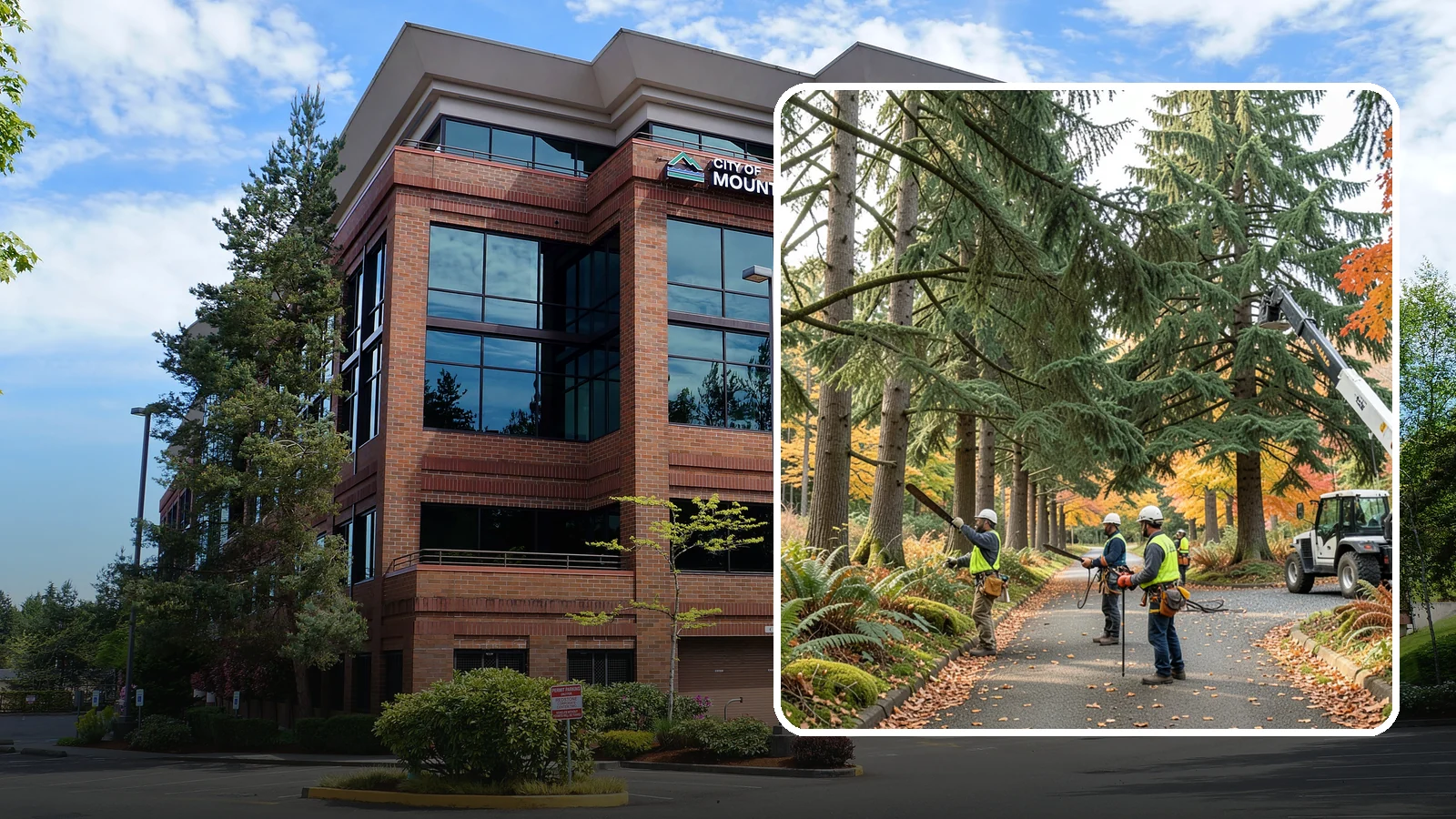 Municipal tree maintenance in Mountlake Terrace, Snohomish County, WA - Tree maintenance for public and municipal spaces.