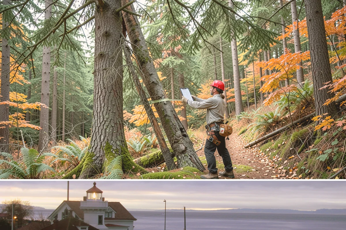 Municipal tree maintenance in Mukilteo, Snohomish County, WA - Work follows a recurring schedule aligned with recognized arboricultural standards to manage trees throughout all seasons in...