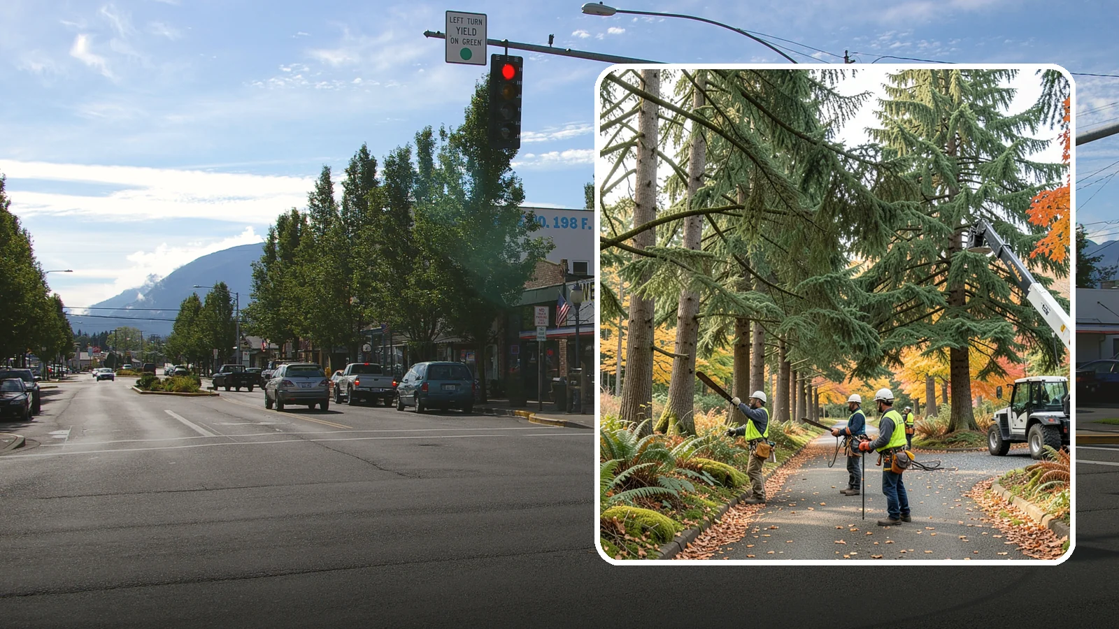 Municipal tree maintenance in North Bend, King County, WA - Tree maintenance for public and municipal spaces.