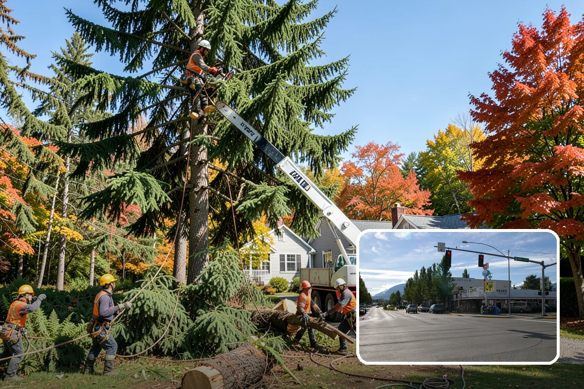 Municipal tree maintenance in North Bend, King County, WA - Keeps trees across a property safe and presentable