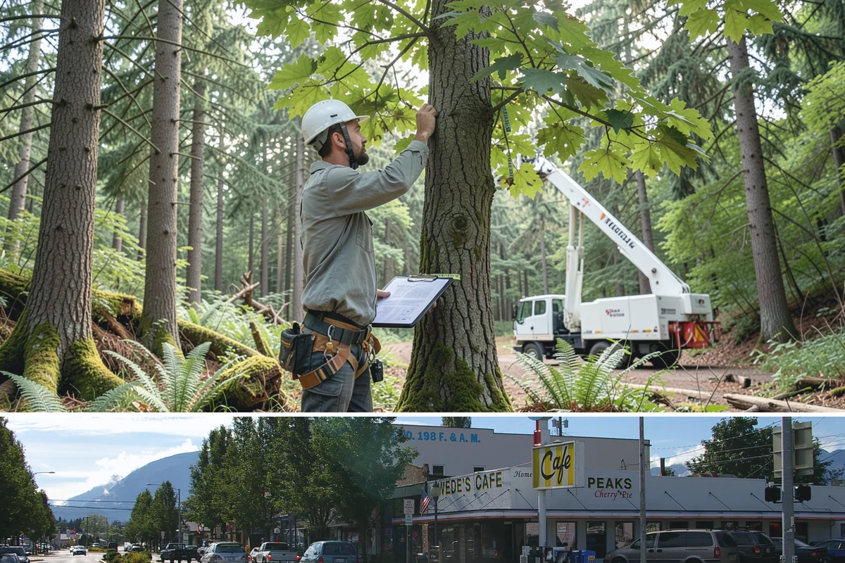 Municipal tree maintenance in North Bend, King County, WA - Work follows a recurring schedule aligned with recognized arboricultural standards to manage trees throughout all seasons in...