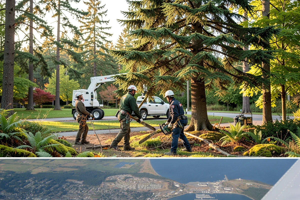 Municipal tree maintenance in Oak Harbor, Island County, WA - Work follows a recurring schedule aligned with recognized arboricultural standards to manage trees throughout all seasons in...