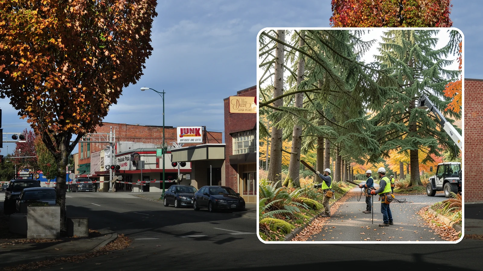 Municipal tree maintenance in Puyallup, Pierce County, WA - Tree maintenance for public and municipal spaces.