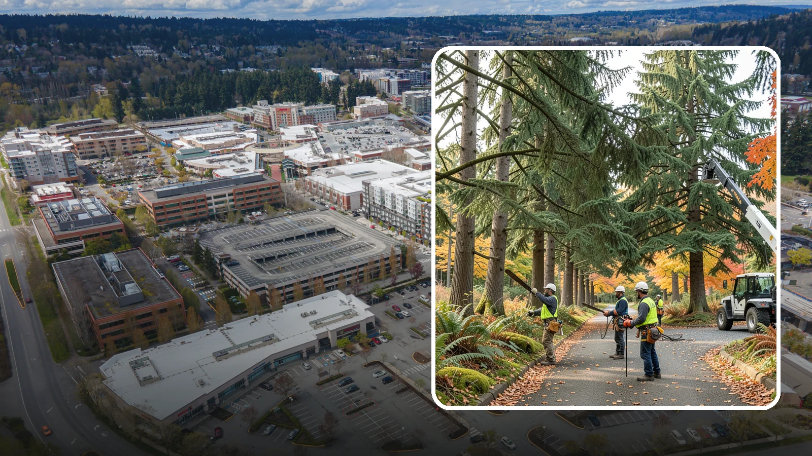 Municipal tree maintenance in Redmond, King County, WA - Tree maintenance for public and municipal spaces.