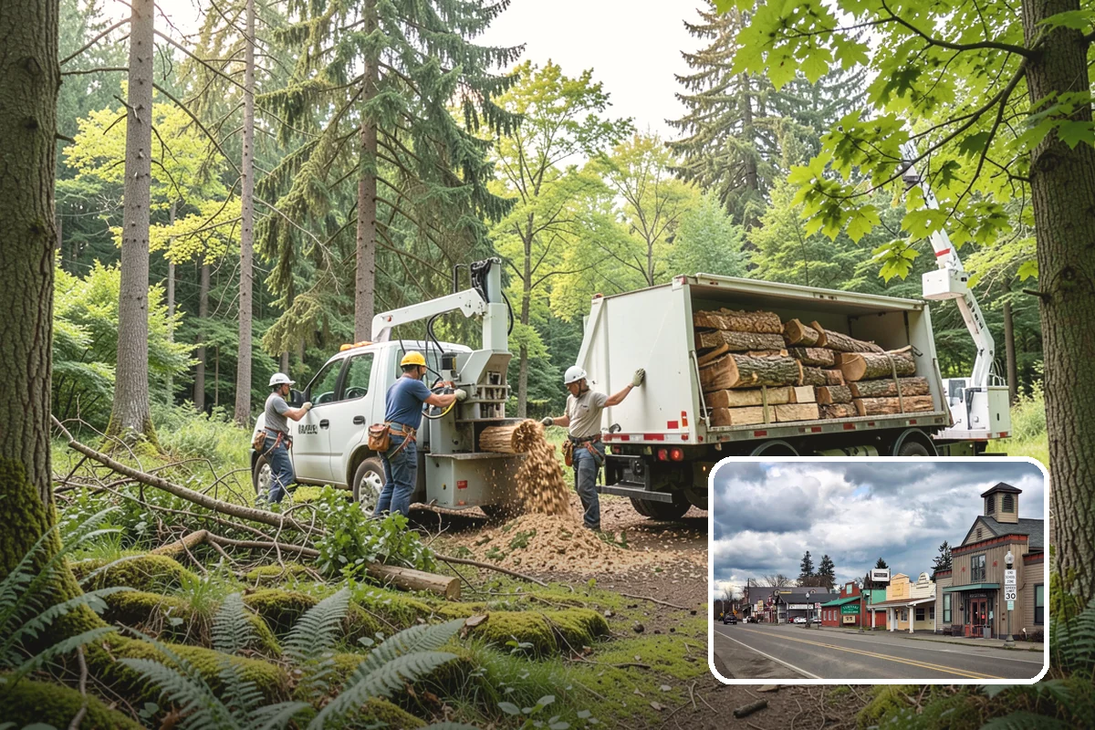 Municipal tree maintenance in Roy, Pierce County, WA - Keeps trees across a property safe and presentable