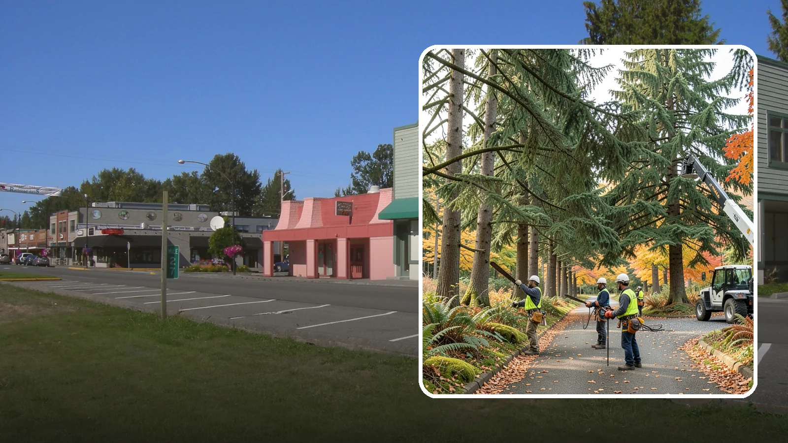 Municipal tree maintenance in Snoqualmie, King County, WA - Tree maintenance for public and municipal spaces.