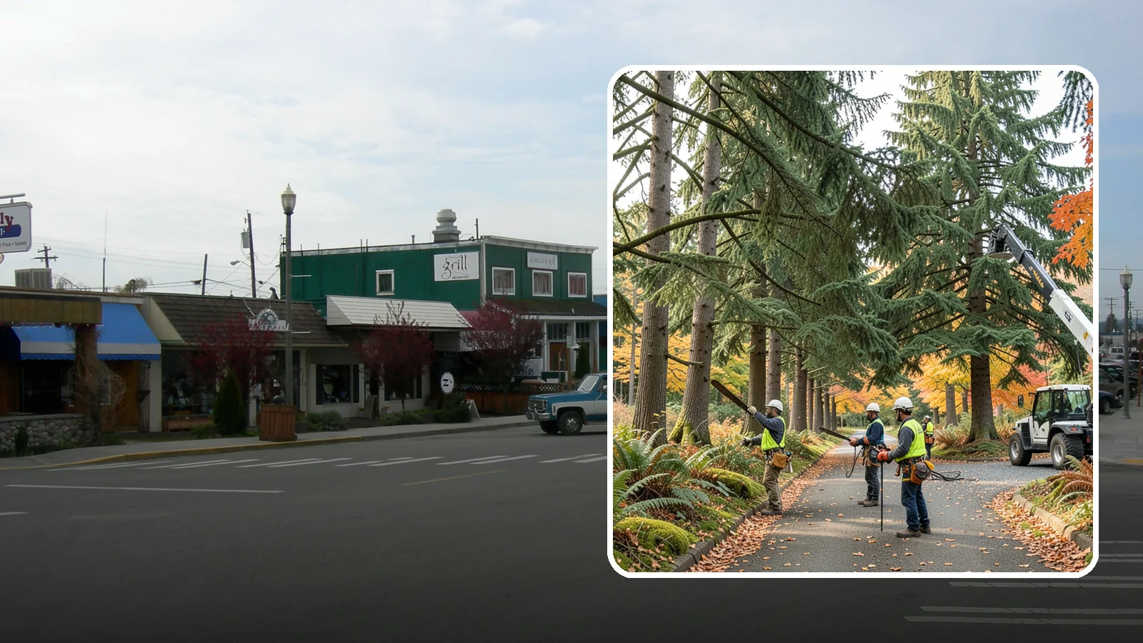 Municipal tree maintenance in Stanwood, Snohomish County, WA - Tree maintenance for public and municipal spaces.