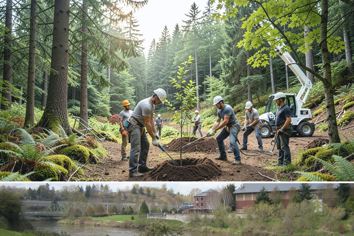 Municipal tree maintenance in Tukwila, King County, WA - Work follows a recurring schedule aligned with recognized arboricultural standards to manage trees throughout all seasons in...