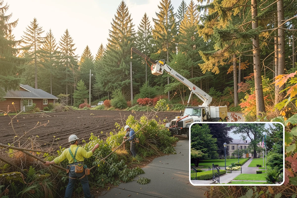 Municipal tree maintenance in Woodinville, King County, WA - Keeps trees across a property safe and presentable