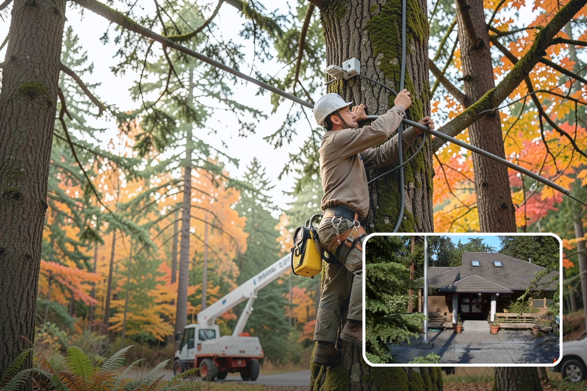 Municipal tree maintenance in Yarrow Point, King County, WA - Keeps trees across a property safe and presentable