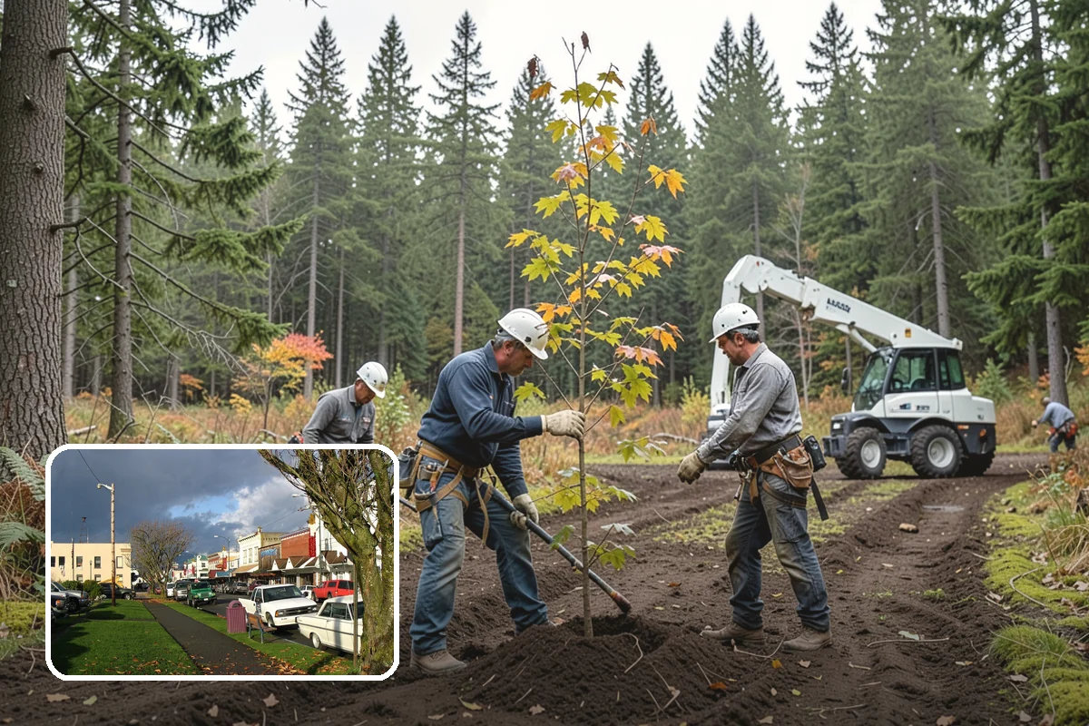 Native tree planting in Arlington, Snohomish County, WA - Restores and expands tree cover