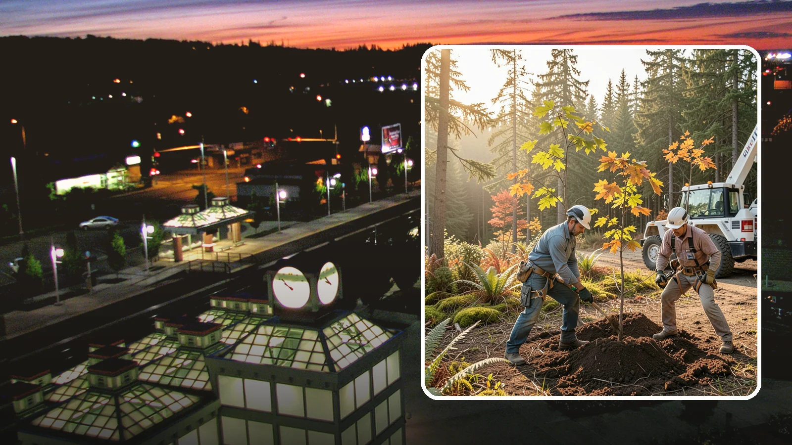 Native tree planting in Auburn, King County, WA - The planting of species native to the region.