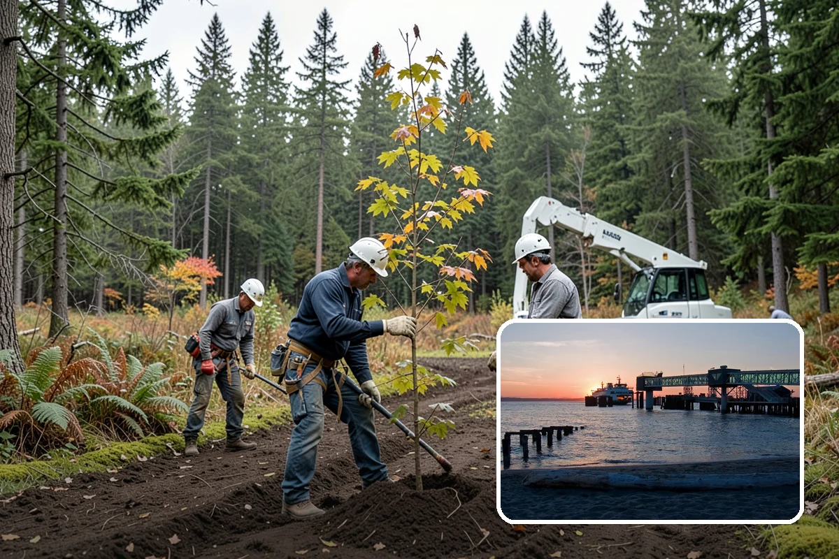Native tree planting in Edmonds, Snohomish County, WA - Restores and expands tree cover