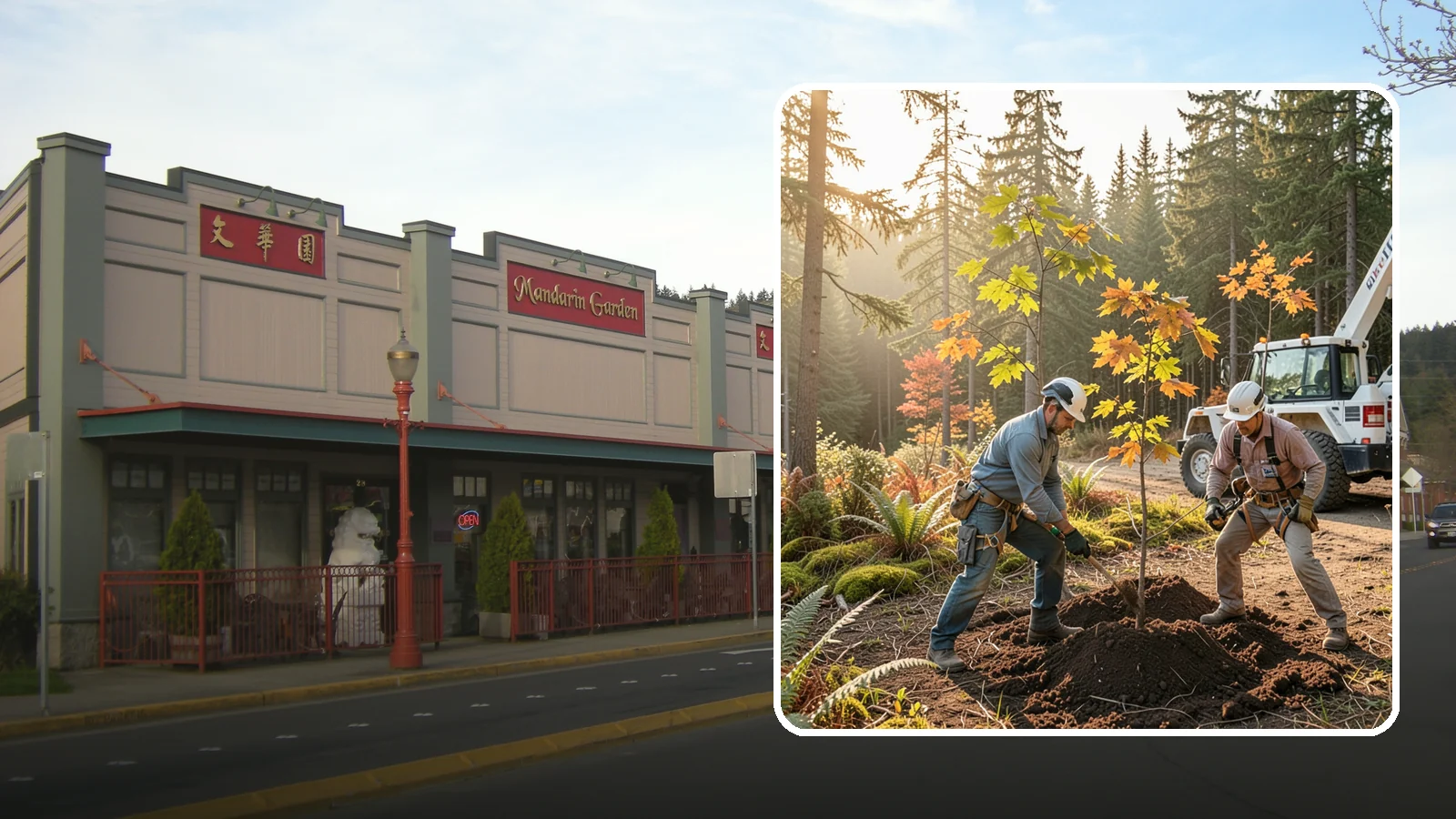 Native tree planting in Issaquah, King County, WA - The planting of species native to the region.