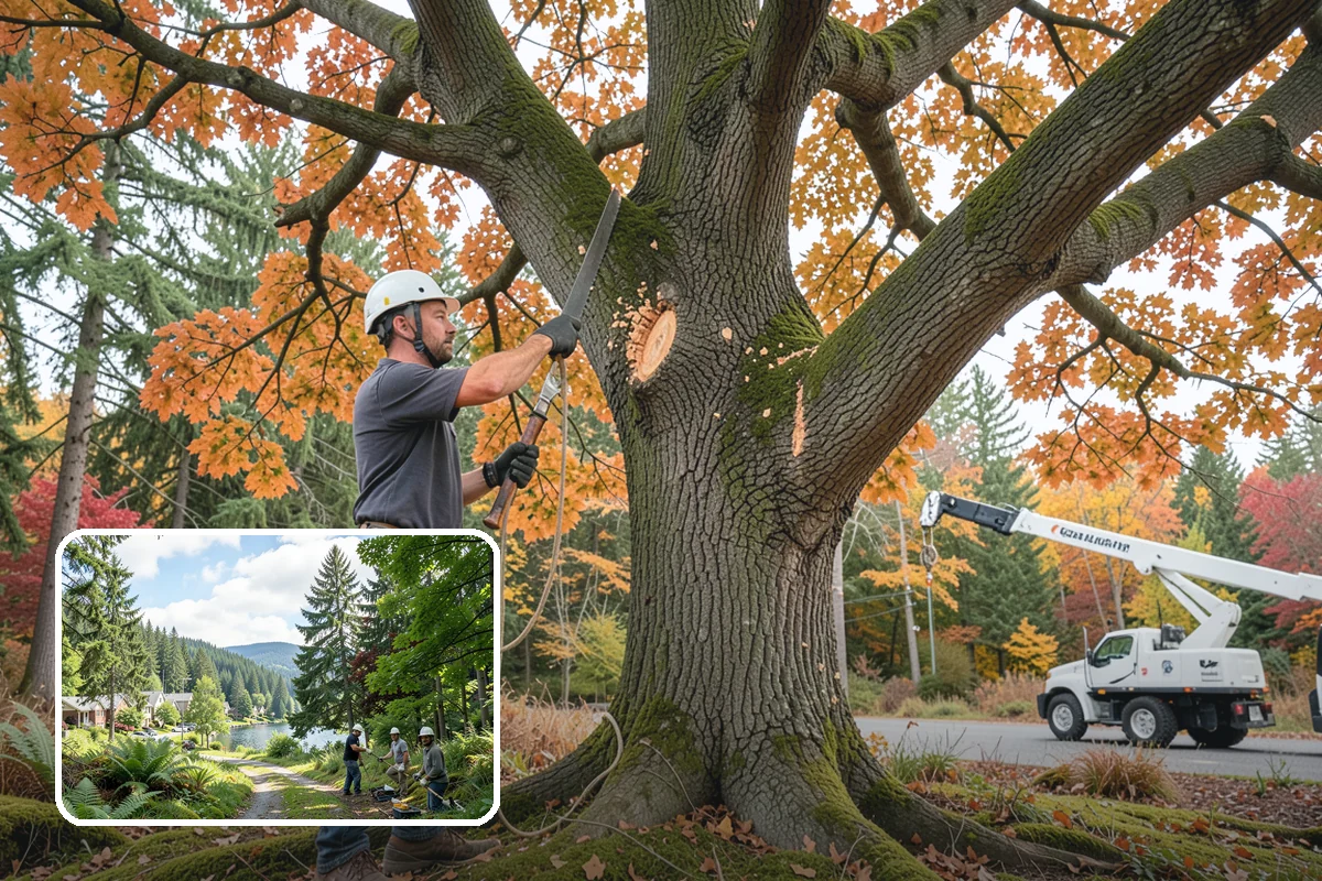 Native tree planting in Lake Forest Park, King County, WA - Restores and expands tree cover