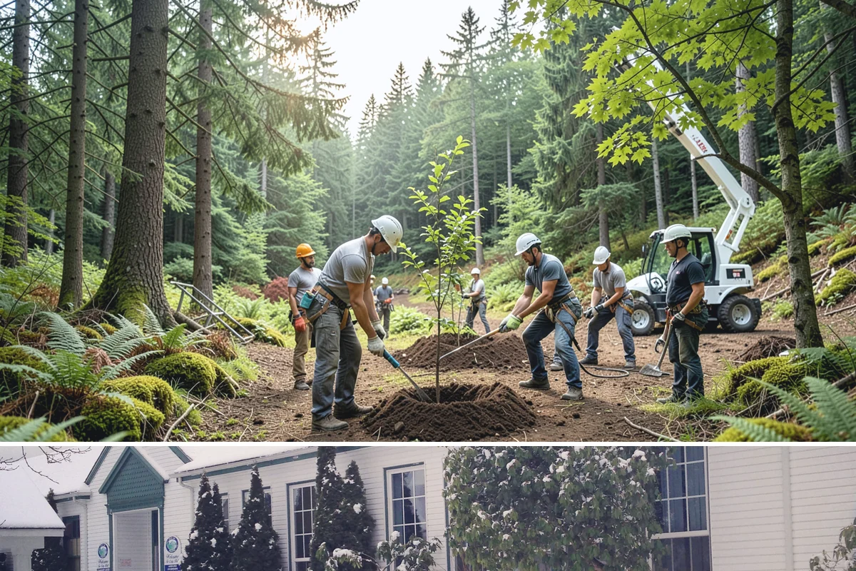 Native tree planting in Pacific, King County, WA - Planting is best performed during dormancy in late fall or early spring to minimize transplant shock, though timing must align...