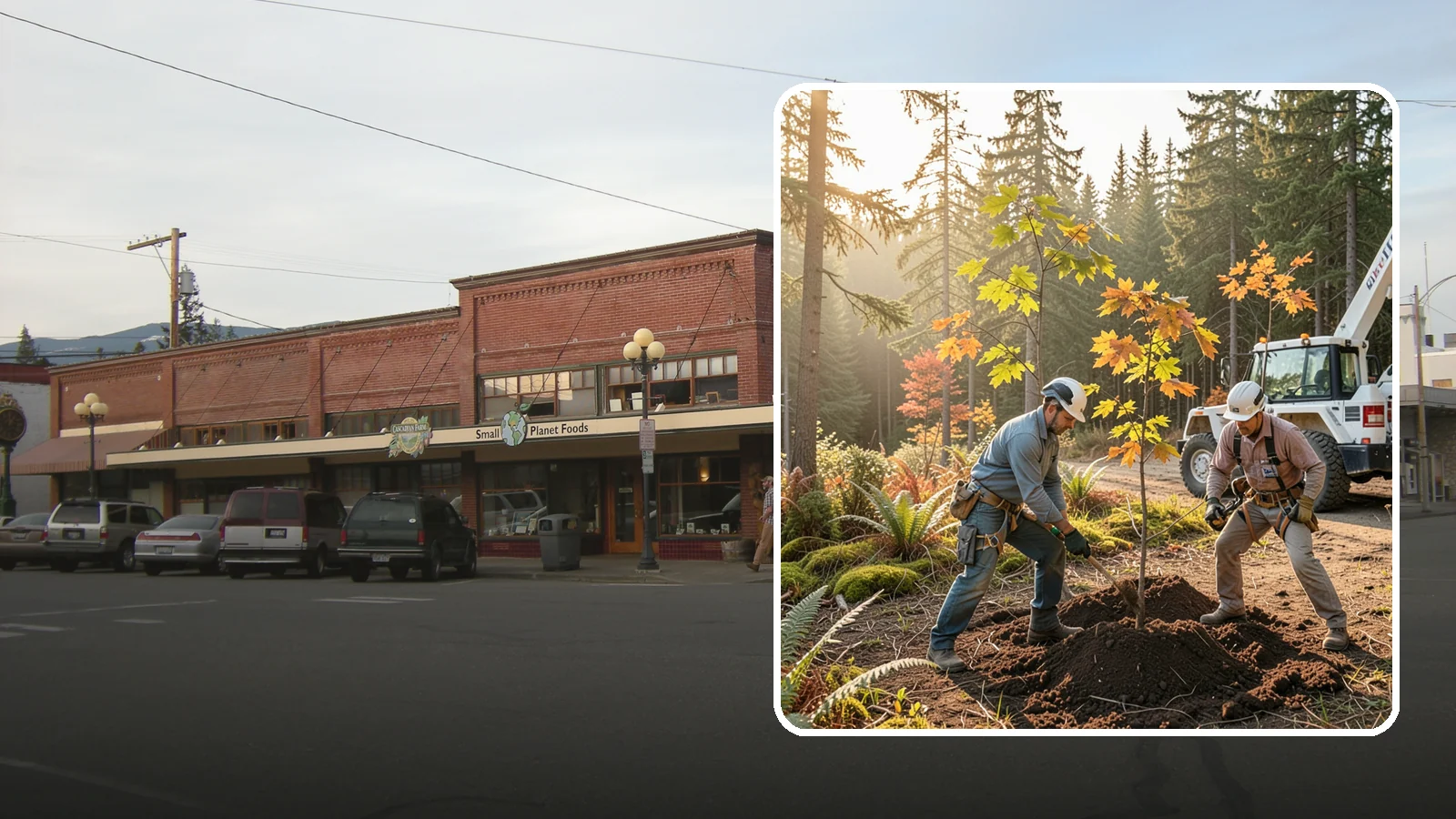 Native tree planting in Sedro-Woolley, Skagit County, WA - The planting of species native to the region.