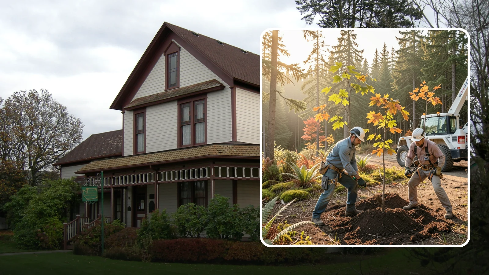 Native tree planting in Sumner, Pierce County, WA - The planting of species native to the region.