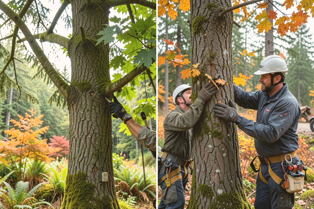Ornamental tree pruning in Langley, Island County, WA - Assess canopy condition and pruning objectives