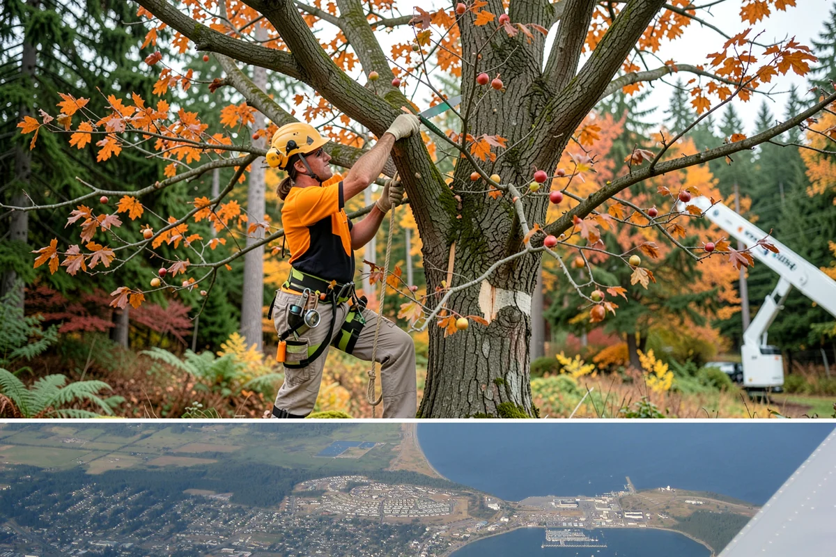 Ornamental tree pruning in Oak Harbor, Island County, WA - Pruning should be timed according to species-specific sensitivities within the Puget Sound climate, typically avoiding dormant...