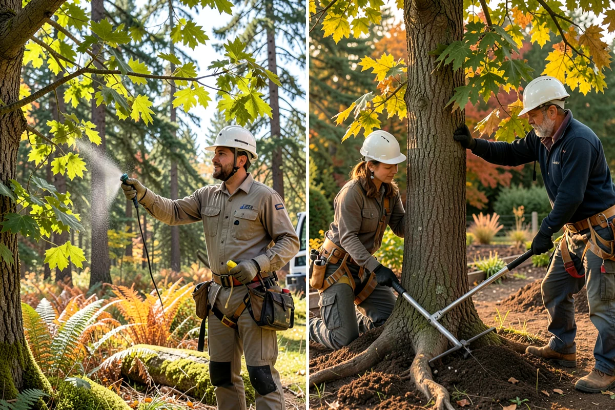 Ornamental tree pruning in Puyallup, Pierce County, WA - Assess canopy condition and pruning objectives