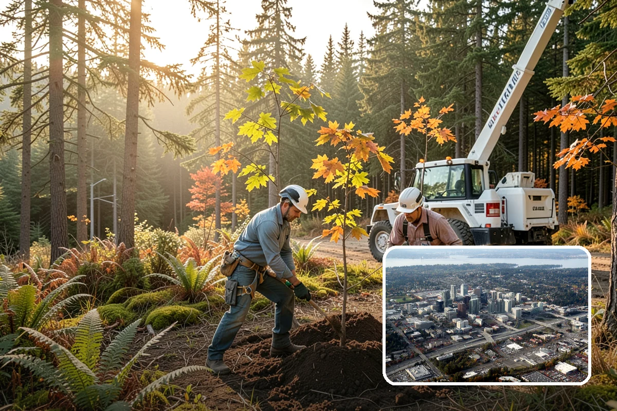 Park tree maintenance in Bellevue, King County, WA - Keeps trees across a property safe and presentable