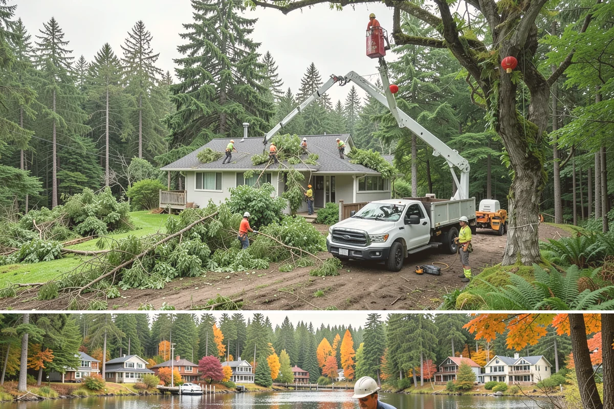 Park tree maintenance in La Conner, Skagit County, WA - Work is performed year-round to maintain public safety but often prioritizes pruning during dormant seasons while scheduling...
