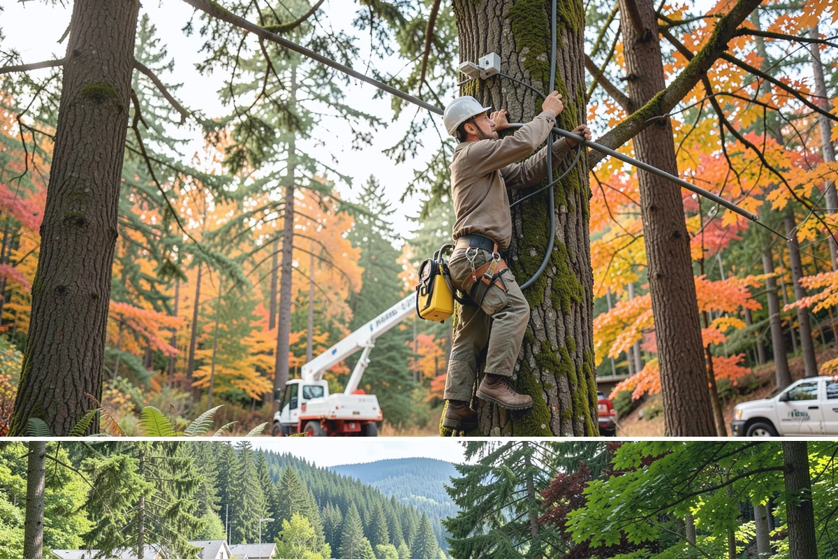Park tree maintenance in Lake Forest Park, King County, WA - Work is performed year-round to maintain public safety but often prioritizes pruning during dormant seasons while scheduling...