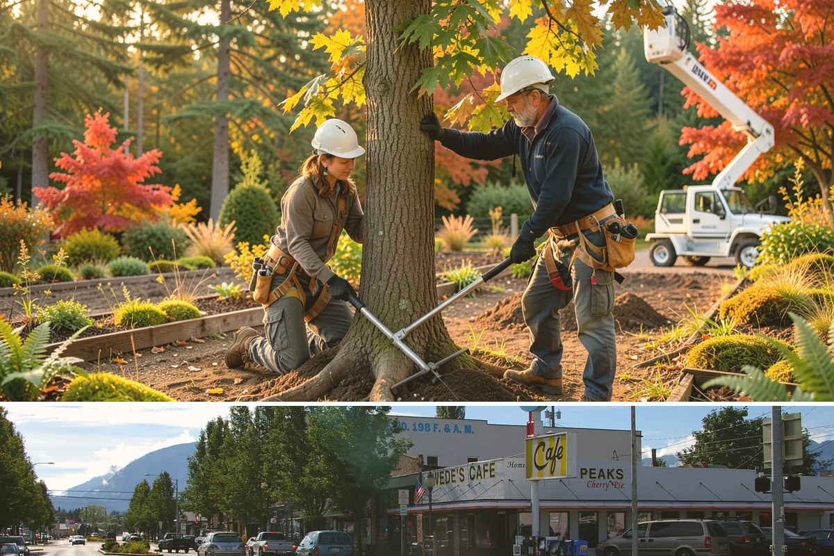 Park tree maintenance in North Bend, King County, WA - Work is performed year-round to maintain public safety but often prioritizes pruning during dormant seasons while scheduling...