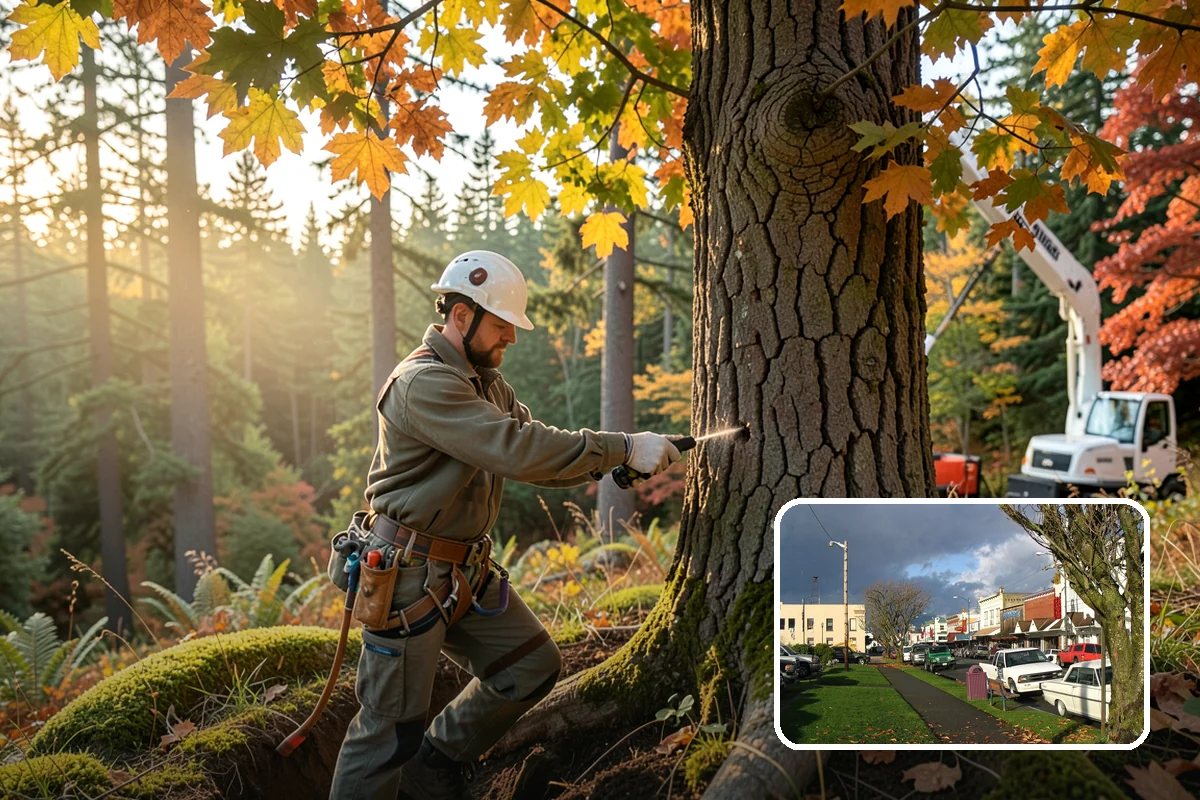 Privacy screen planting in Arlington, Snohomish County, WA - Restores and expands tree cover