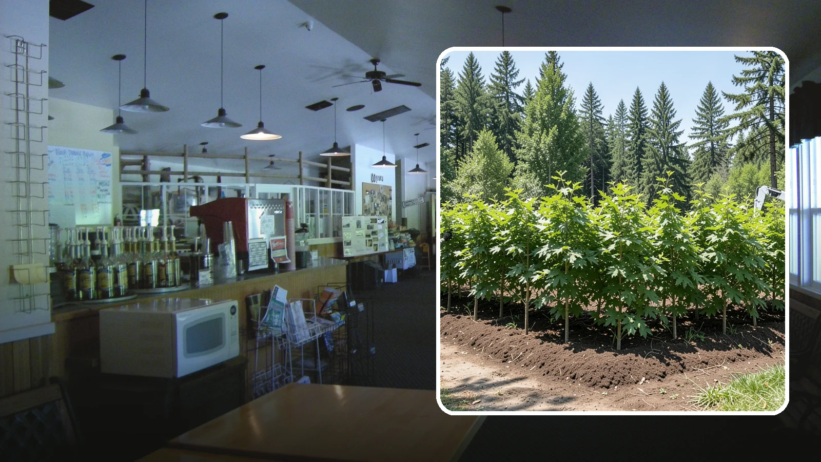 Privacy screen planting in Black Diamond, King County, WA - The planting of trees to form a living screen.