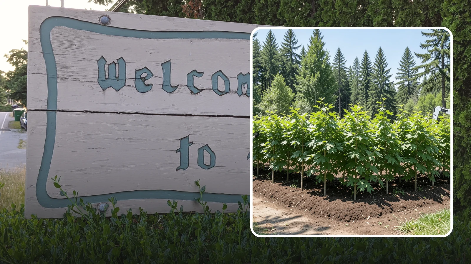 Privacy screen planting in Brier, Snohomish County, WA - The planting of trees to form a living screen.