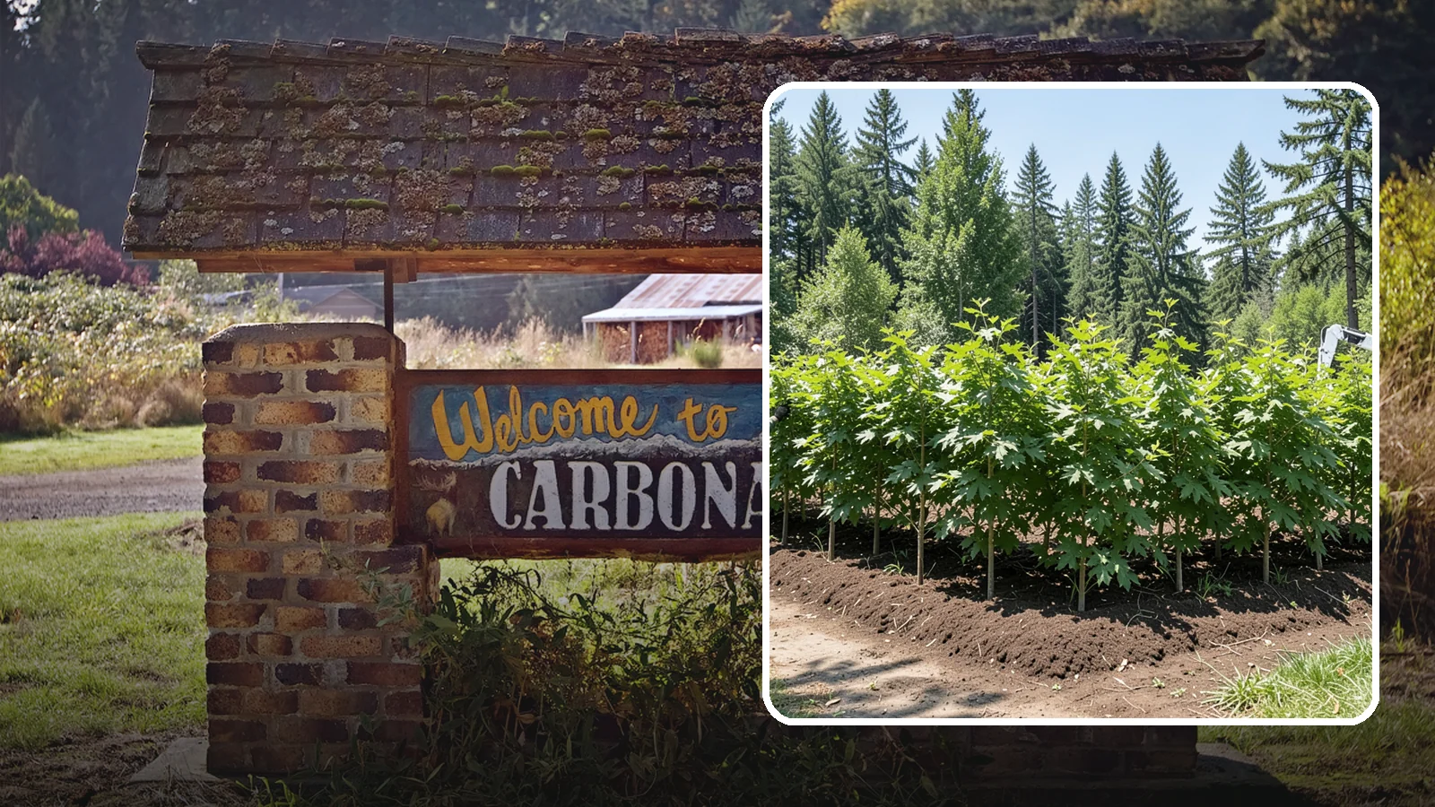 Privacy screen planting in Carbonado, Pierce County, WA - The planting of trees to form a living screen.