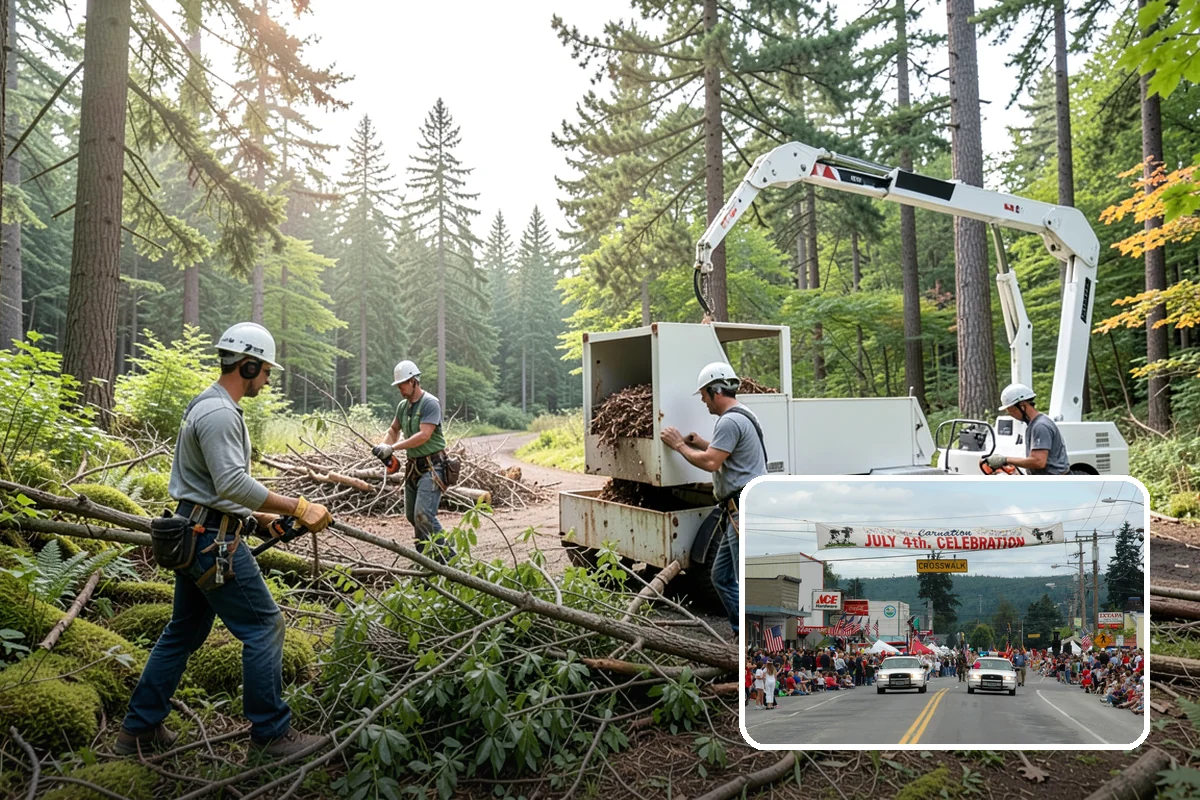 Privacy screen planting in Carnation, King County, WA - Restores and expands tree cover