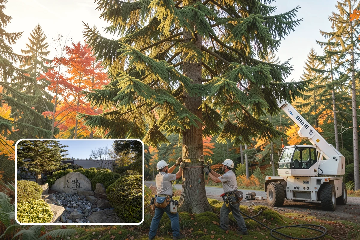 Privacy screen planting in Clyde Hill, King County, WA - Restores and expands tree cover