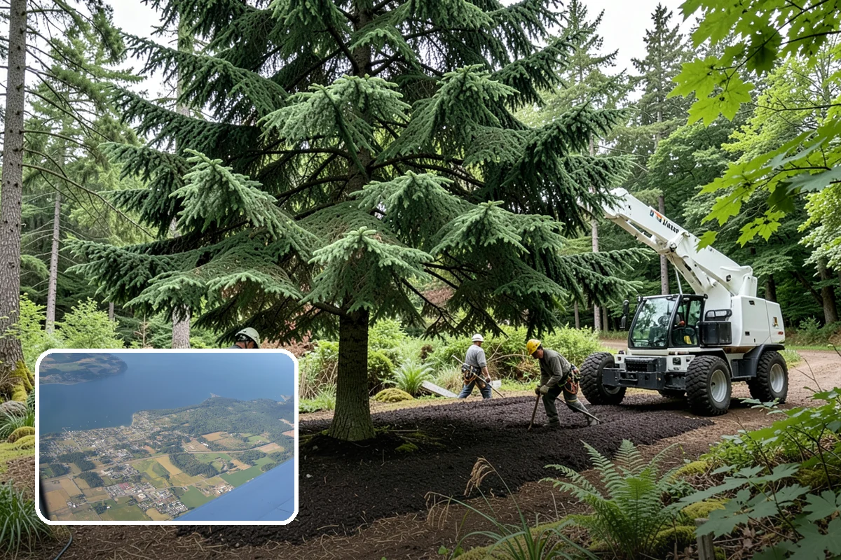 Privacy screen planting in Coupeville, Island County, WA - Restores and expands tree cover