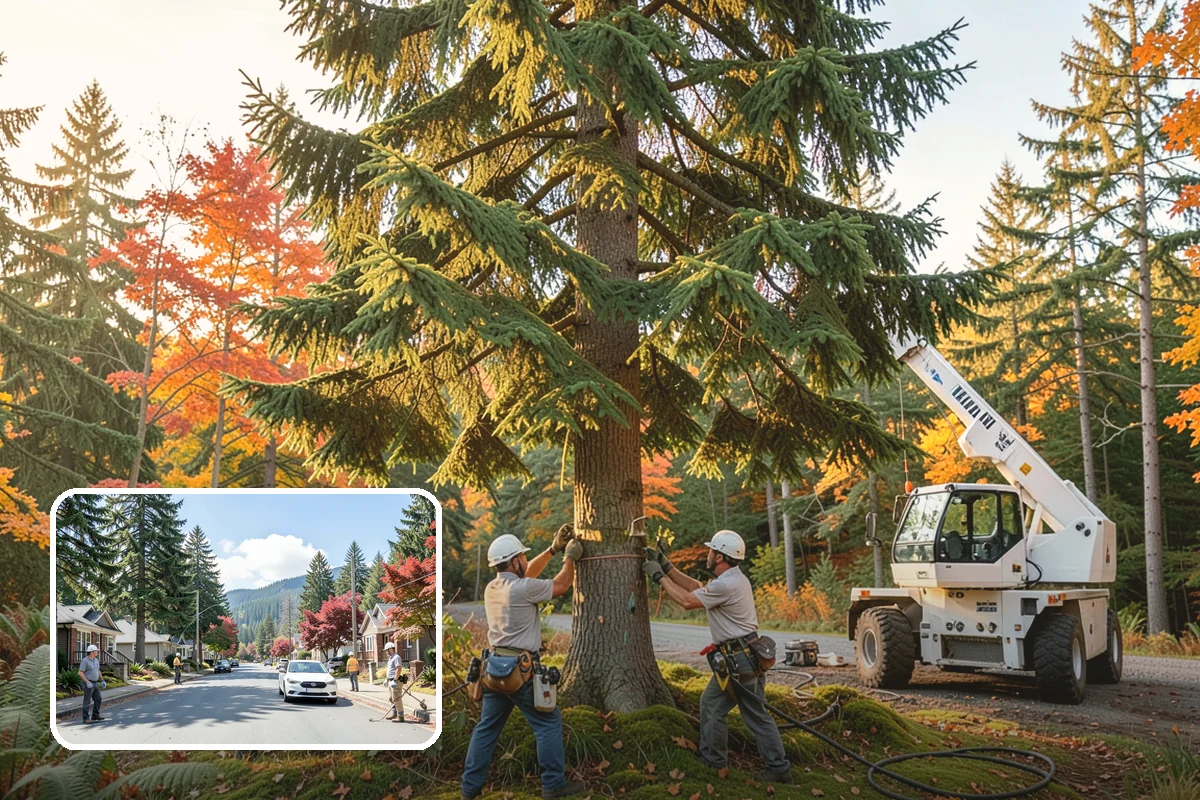 Privacy screen planting in Hunts Point, King County, WA - Restores and expands tree cover