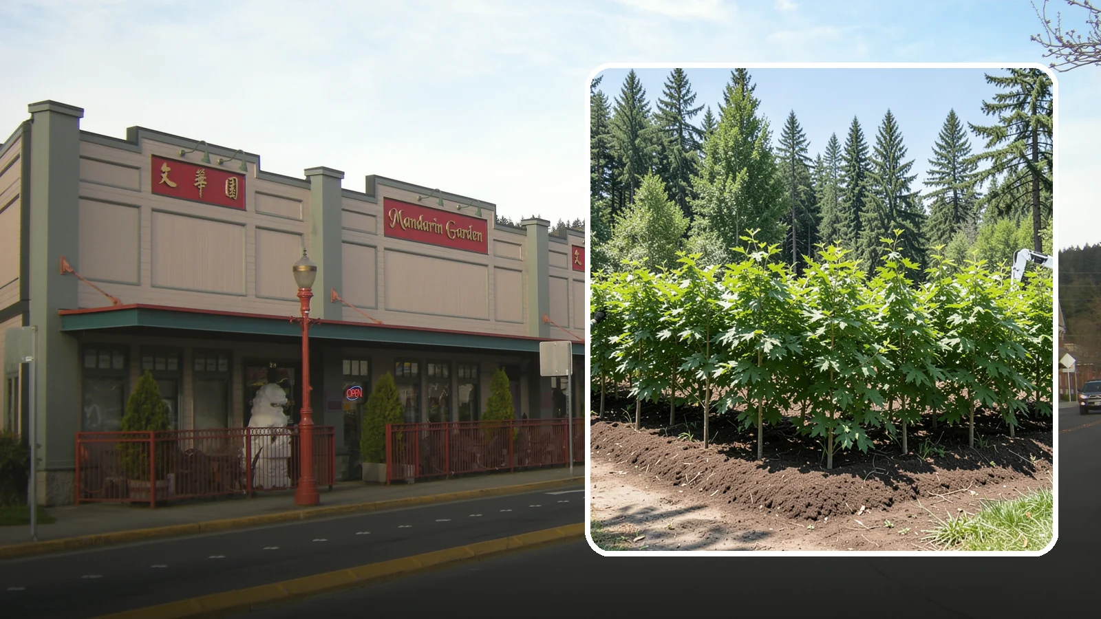 Privacy screen planting in Issaquah, King County, WA - The planting of trees to form a living screen.