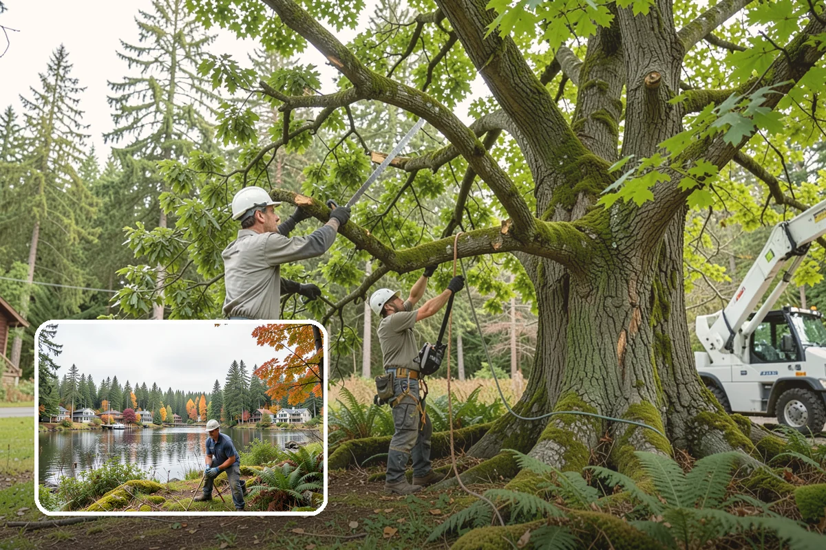 Privacy screen planting in La Conner, Skagit County, WA - Restores and expands tree cover