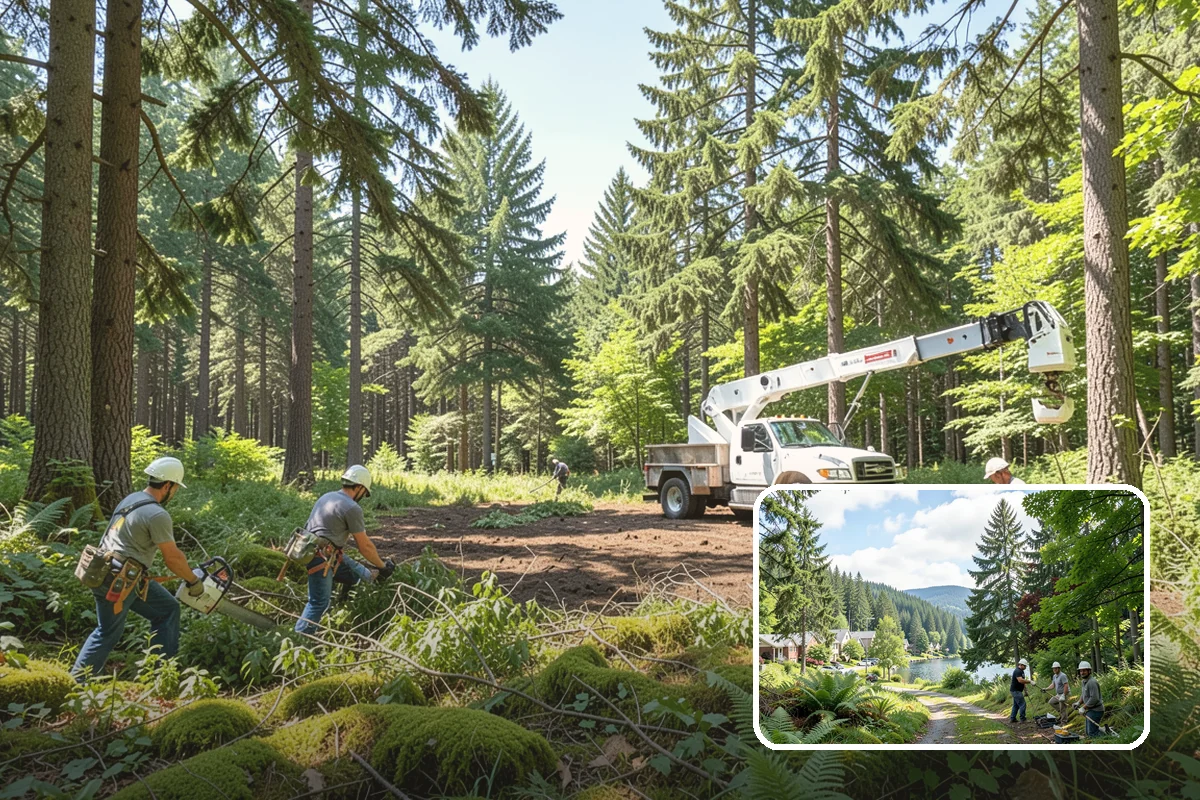 Privacy screen planting in Lake Forest Park, King County, WA - Restores and expands tree cover