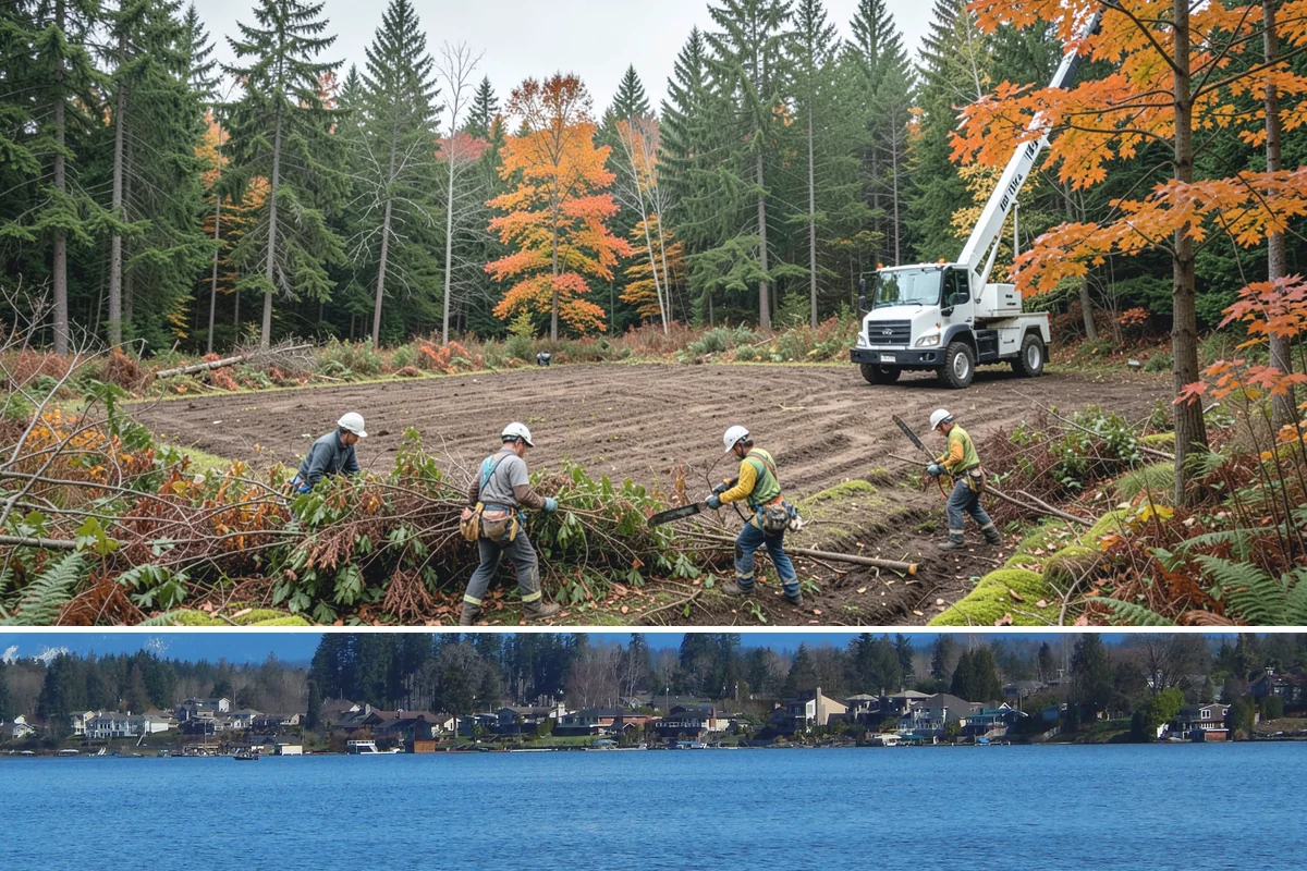 Privacy screen planting in Lake Stevens, Snohomish County, WA - Planting is best performed during dormant seasons or early spring in Puget Sound to ensure proper root establishment before...