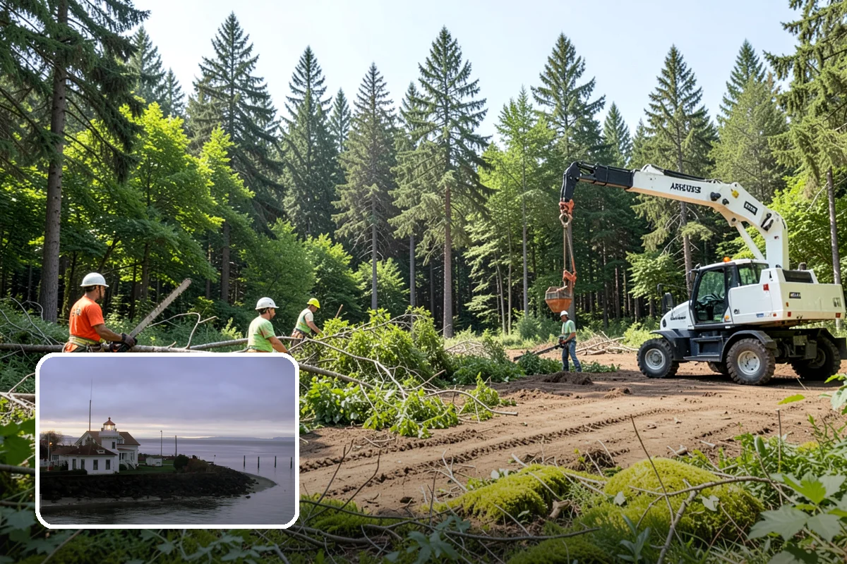 Privacy screen planting in Mukilteo, Snohomish County, WA - Restores and expands tree cover