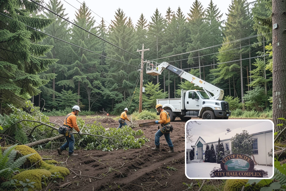 Privacy screen planting in Pacific, King County, WA - Restores and expands tree cover
