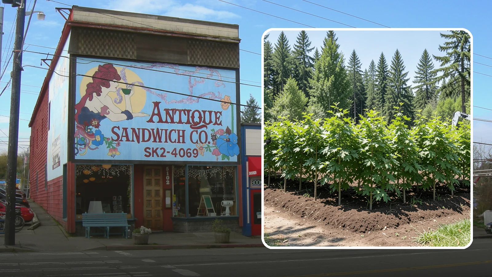 Privacy screen planting in Ruston, Pierce County, WA - The planting of trees to form a living screen.