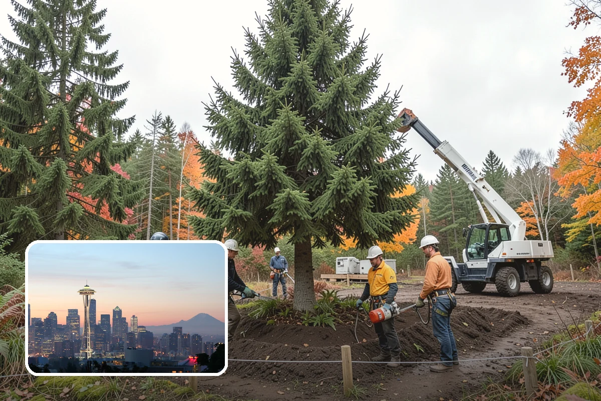 Privacy screen planting in Seattle, King County, WA - Restores and expands tree cover